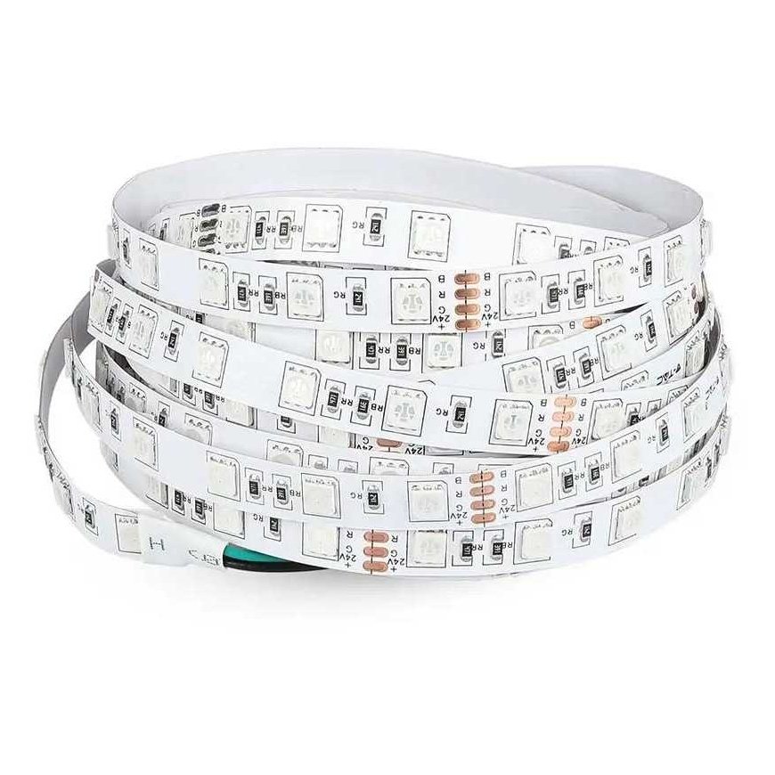 V-tac 10W/m LED strip, RGB, 60LED/m, 24V, 5 meters roll – 2