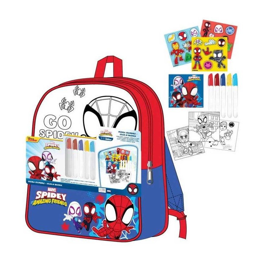 CERDÁ Marvel Spidey Upeat Ystävät DIY-reppusetti