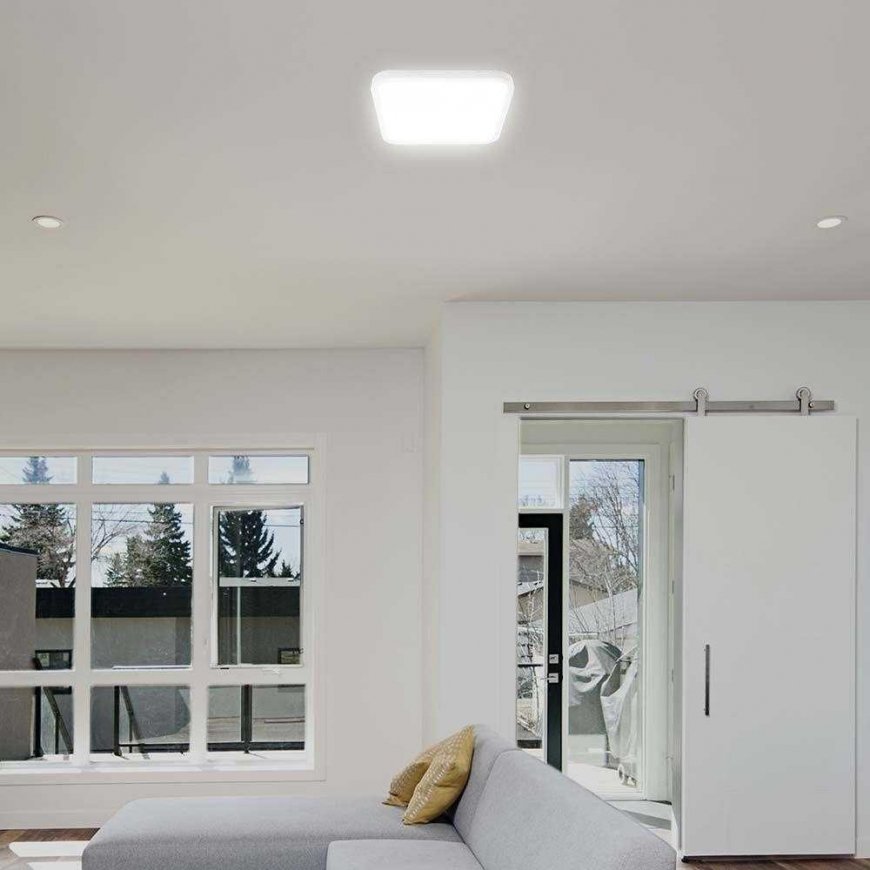 Sieninis šviestuvas 24W LED paviršinis šviestuvas, kvadratinis, baltas, 4000K, IP44, SAMSUNG LED chip – 5