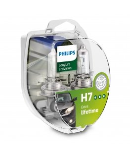 Philips LongLife EcoVision 12972LLECOS2 automobilio lemputė H7 55 W