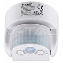 V-tac Virsmas kustības sensors, 180 grādi, IP65, balts V-tac Virsmas kustības sensors, 180 grādi, IP65, balts
