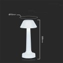 V-tac 1W LED rechargeable table lamp, white, 3000-6000K, dimmable