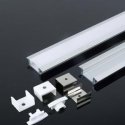 LED juostos profilis V-TAC, aliuminis, 2000x24.7x7mm, baltos spalvos.