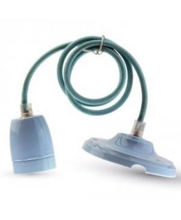 Hanging lamp V-tac Porcelain hanging LED bulb E27 holder, blue.