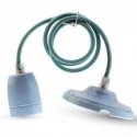 Hanging lamp V-tac Porcelain hanging LED bulb E27 holder, blue. Hanging lamp V-tac Porcelain hanging LED bulb E27 holder, blue.