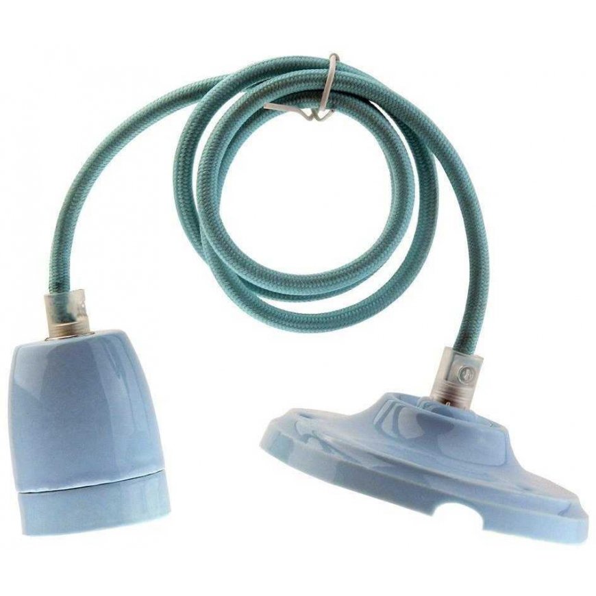 Hanging lamp V-tac Porcelain hanging LED bulb E27 holder, blue. – 2