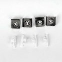 Sienas lampas LED iebūvējamais profils V-TAC, ar vāciņu un apdares, balts, 2000x24.7x7mm