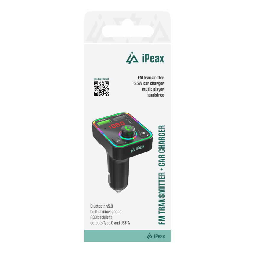 iPeax RGB FM Bluetooth-lähetin – 2