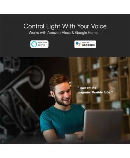 V-tac 23W LED SMART spotlight for magnetic tracks, 48V, black, 3000-6500K