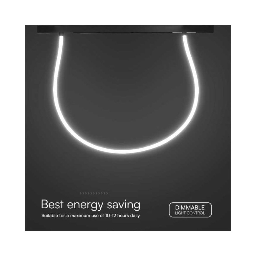 V-tac 23W LED SMART valgusallikas magnetilistele rööbastele, 48V, must, 3000-6500K – 3