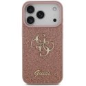 Чехол Guess PU Fixed Glitter 4G с металлическим логотипом для Apple iPhone 17 Pro розового цвета Чехол Guess PU Fixed Glitter 4G с металлическим логотипом для Apple iPhone 17 Pro розового цвета