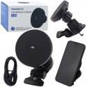 Lean Magnetic Car Holder with 15W Inductive Charger Lean Magnetic Car Holder with 15W Inductive Charger
