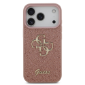 Чехол Guess PU Fixed Glitter 4G с металлическим логотипом для Apple iPhone 17 Pro розового цвета Чехол Guess PU Fixed Glitter 4G с металлическим логотипом для Apple iPhone 17 Pro розового цвета