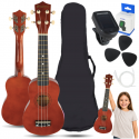 Luna Guitars SUPRIMO UK21 SET DW sopranīnā ukulele 21" tumša Luna Guitars SUPRIMO UK21 SET DW sopranīnā ukulele 21" tumša