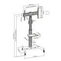 Techly ICA-TR35 reklaminio ekrano laikiklis 165,1 cm (65") Juoda