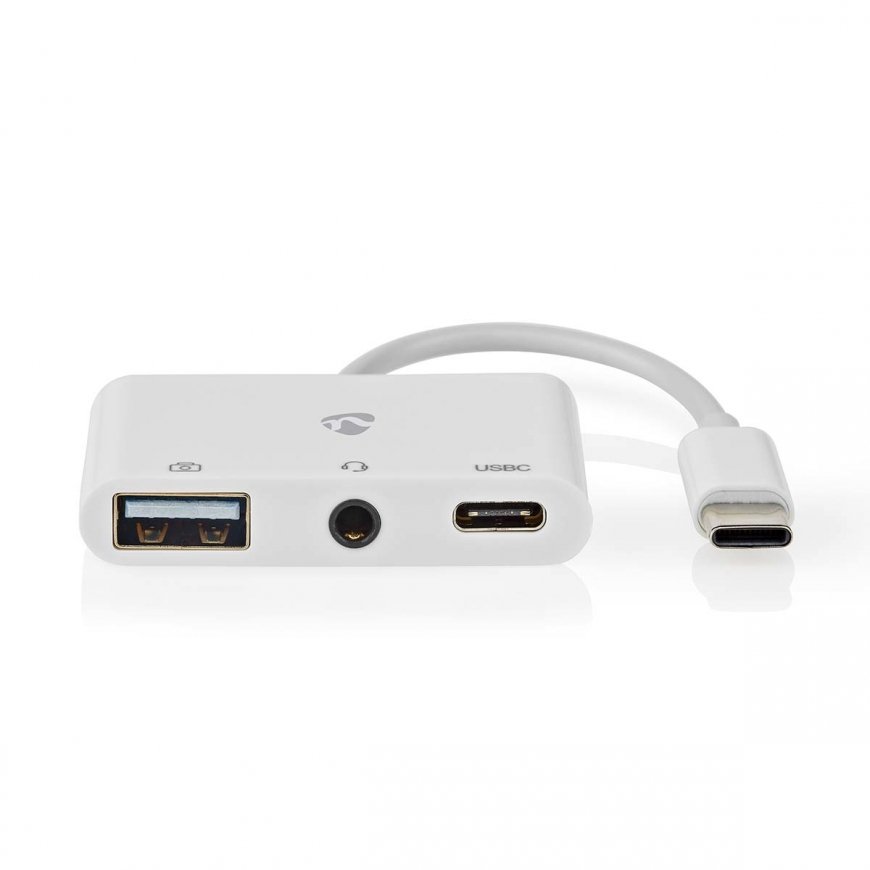 Nedis CCGB64790WT01 dokstacija Vadu USB 2.0 Type-C Balts – 2