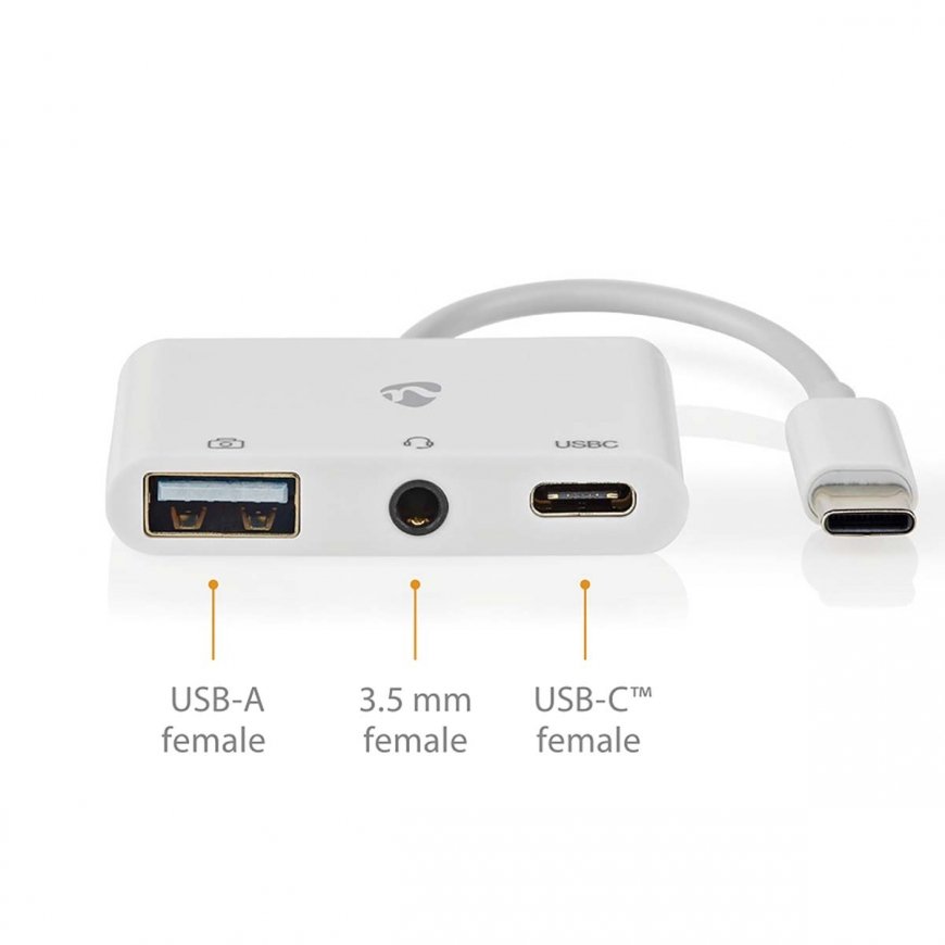 Nedis CCGB64790WT01 док-станция для ноутбука Проводная USB 2.0 Type-C Белый – 4