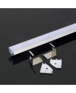V-TAC LED strip profile, aluminum, 2000x19x19mm, white color.