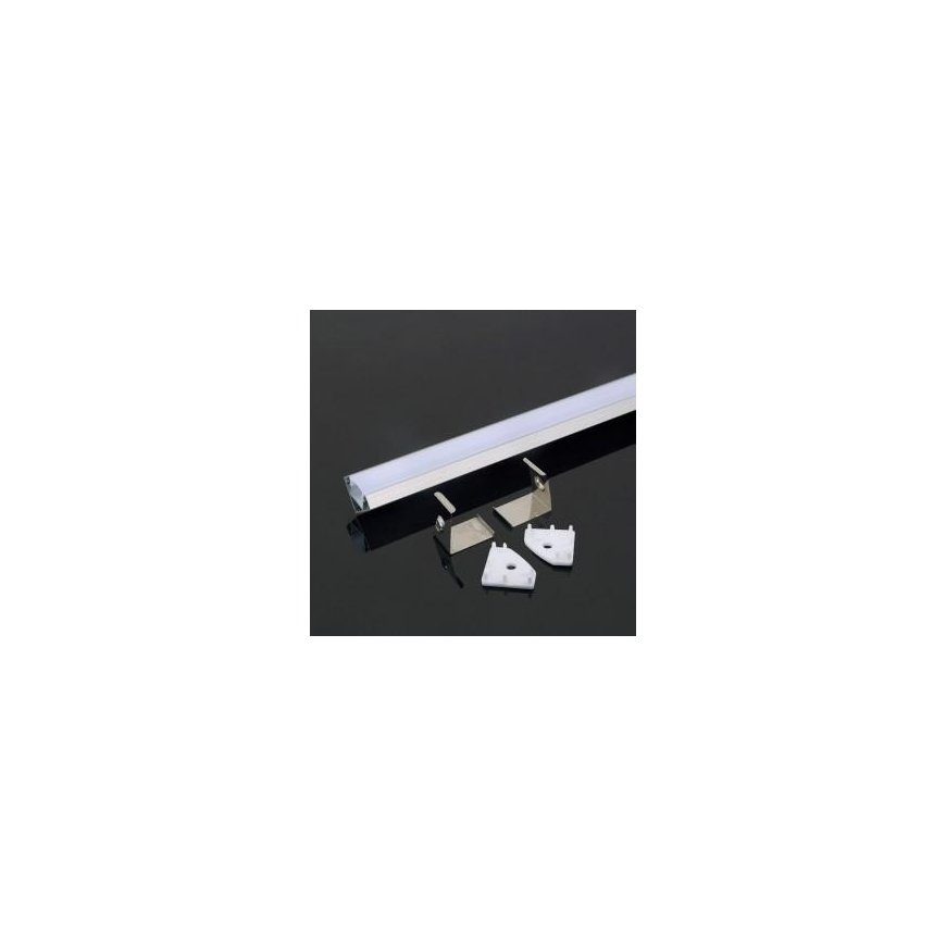 V-TAC LED strip profile, aluminum, 2000x19x19mm, white color.