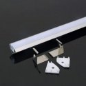 V-TAC LED strip profile, aluminum, 2000x19x19mm, white color. V-TAC LED strip profile, aluminum, 2000x19x19mm, white color.