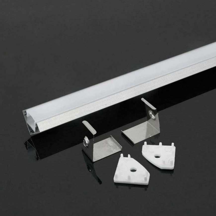 V-TAC LED strip profile, aluminum, 2000x19x19mm, white color. – 5