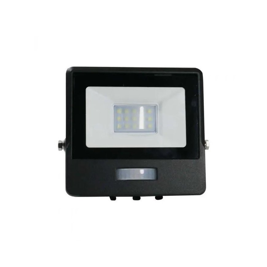Samsung 10W LED prožektorius V-TAC, musta korpusega, 3000K, liikumisanduriga – 3