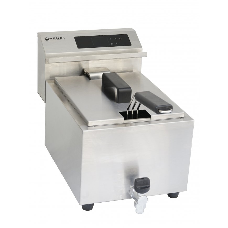 Hendi 207369 обжарочный аппарат Одиночный 8 L Автономный 3500 W Фритюрница Серебристый – 3