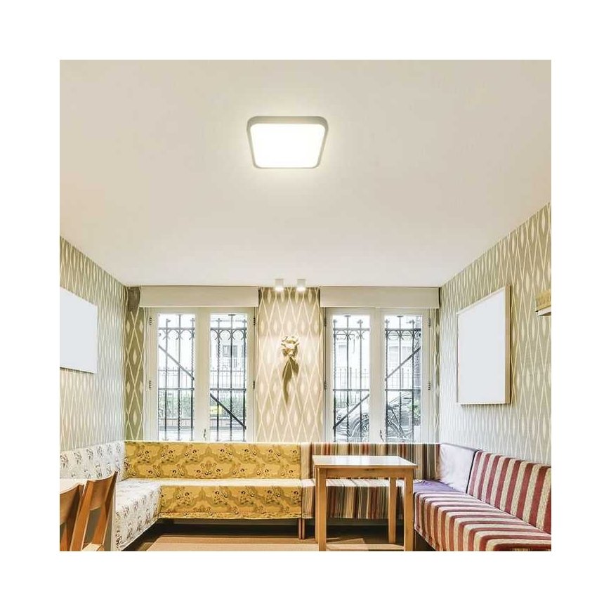 Wall lamp 18W LED surface lamp, square, black, 4000K, IP44, SAMSUNG LED chip, with motion sensor – 2