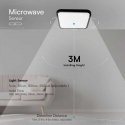 Wall lamp 18W LED surface lamp, square, black, 4000K, IP44, SAMSUNG LED chip, with motion sensor Wall lamp 18W LED surface lamp, square, black, 4000K, IP44, SAMSUNG LED chip, with motion sensor