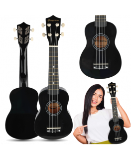 Luna Guitars SUPRIMO UK21 BK sopraano ukulele, 21", musta, puinen