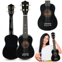 Luna Guitars SUPRIMO UK21 BK sopranine ukulele, 21", must, puidust