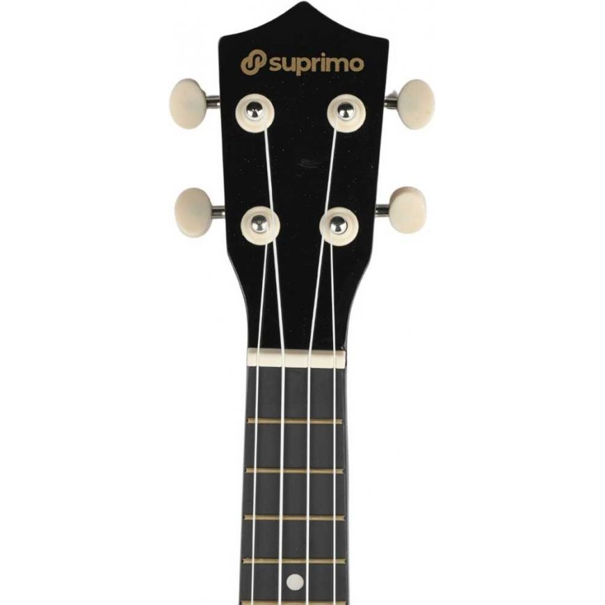 Luna Guitars SUPRIMO UK21 BK sopraninė ukulelė, 21", juoda, medinė – 4