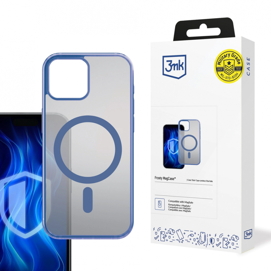 Dėklas 3mk Frosty MagCase Mėlyna pro Apple iPhone 14