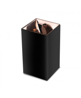 Ceiling lamp GU10 bulb frame V-TAC, black with a rose gold interior, height 14cm