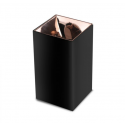 Ceiling lamp GU10 bulb frame V-TAC, black with a rose gold interior, height 14cm Ceiling lamp GU10 bulb frame V-TAC, black with a rose gold interior, height 14cm