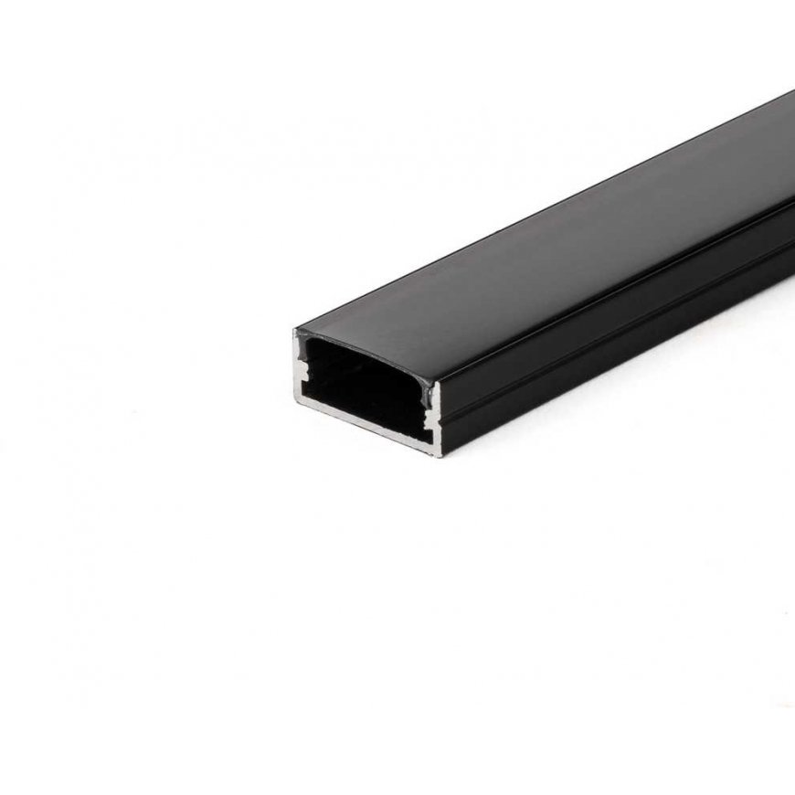 V-tac LED surface profile, black, 2m, with cover and mounting accessories – 3