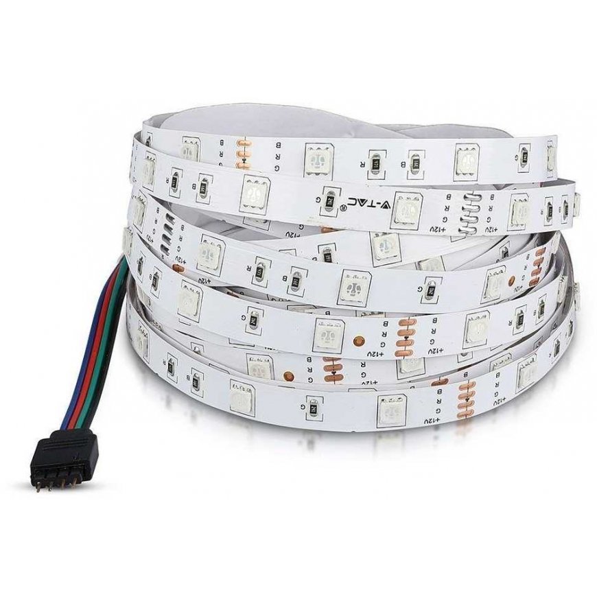 V-tac 6W/m LED juosta, 12V, 30LED/m, RGB, 5 metrų ritė – 2