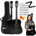 Salvador Cortez SUPRIMO CGS2 BK 4/4 klasikinė gitara, juoda, mokymuisi Salvador Cortez SUPRIMO CGS2 BK 4/4 klasikinė gitara, juoda, mokymuisi
