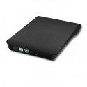 Qoltec External USB 2.0 12.7mm SATA Optical Drive Case levyasemat DVD-ROM musta Qoltec External USB 2.0 12.7mm SATA Optical Drive Case levyasemat DVD-ROM musta