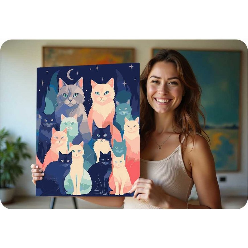 Kuvamaalaus 40x50 cm Massido Kissat – 4