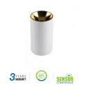 Ceiling lamp GU10 bulb surface frame, V-TAC, round, white + gold color Ceiling lamp GU10 bulb surface frame, V-TAC, round, white + gold color