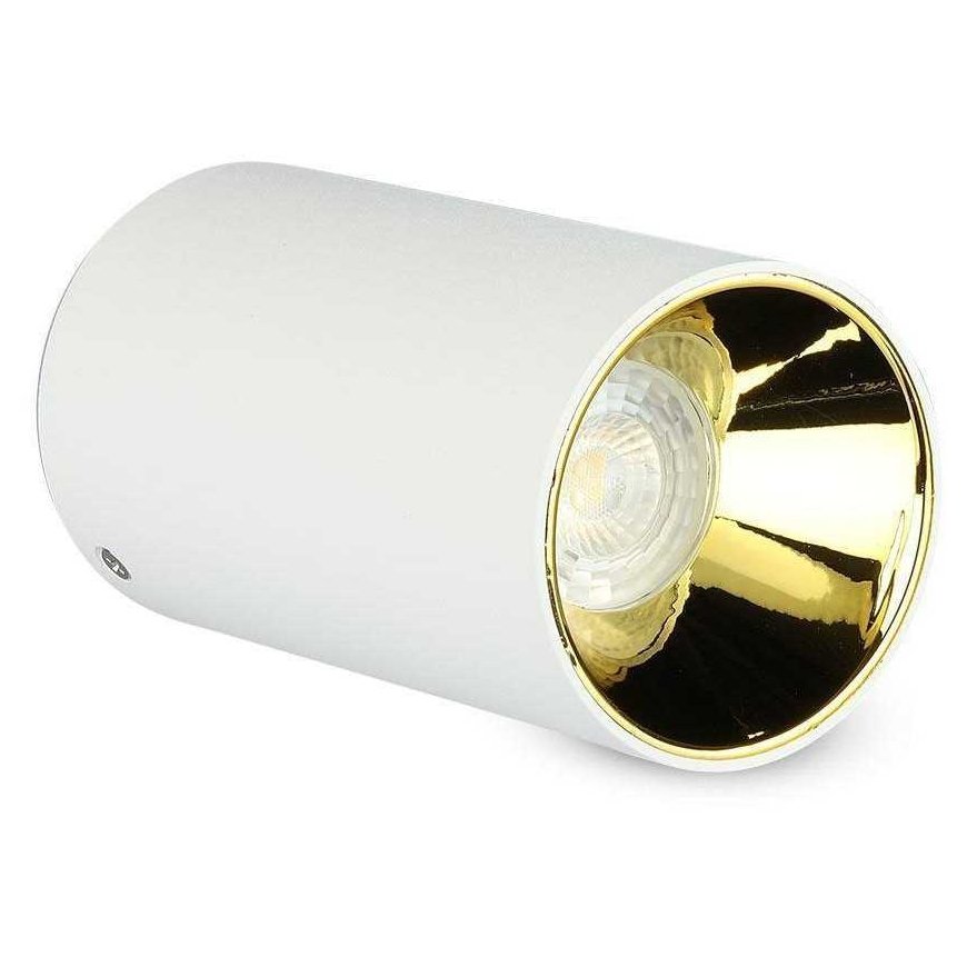 Ceiling lamp GU10 bulb surface frame, V-TAC, round, white + gold color – 2