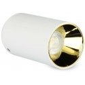 Ceiling lamp GU10 bulb surface frame, V-TAC, round, white + gold color Ceiling lamp GU10 bulb surface frame, V-TAC, round, white + gold color