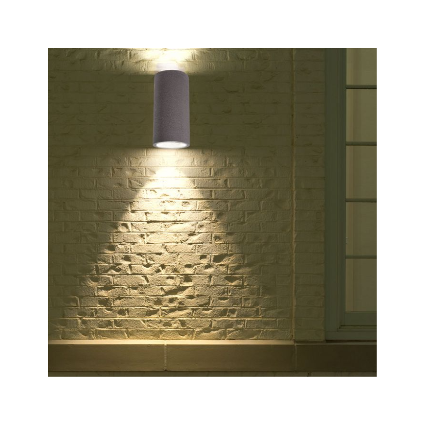 V-TAC LED wall lamp, GU10, roll-shaped, light gray, concrete – 3
