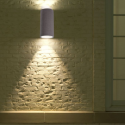 V-TAC LED wall lamp, GU10, roll-shaped, light gray, concrete V-TAC LED wall lamp, GU10, roll-shaped, light gray, concrete