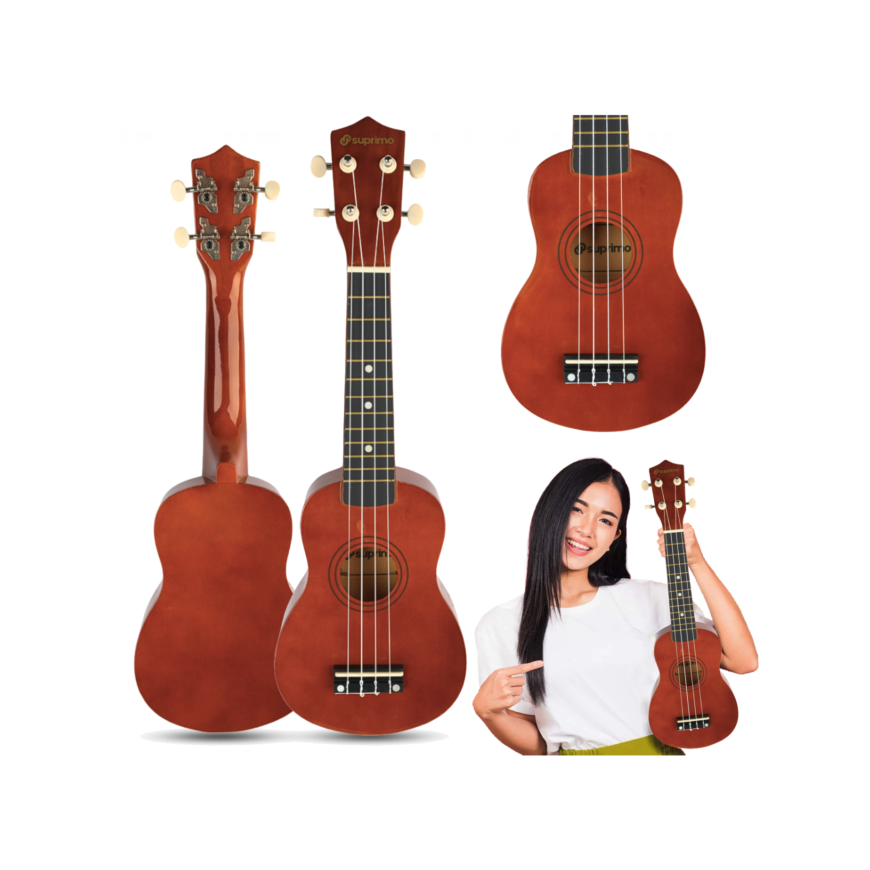 Luna Guitars SUPRIMO UK21 DW sopranine ukulele, 21", tume puit