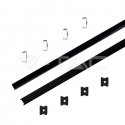 V-tac LED surface profile, black, 2m, with cover and mounting accessories V-tac LED surface profile, black, 2m, with cover and mounting accessories