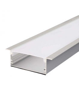 V-tac LED upotettava profiili kannella, hopeanvärinen, 2m