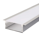 V-tac recessed LED profile with cover, silver color, 2m V-tac recessed LED profile with cover, silver color, 2m