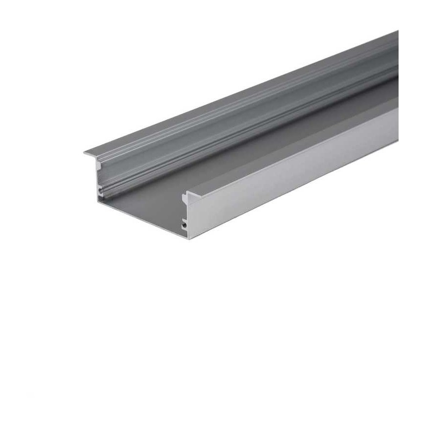 V-tac LED įleidžiamas profilis su dangteliu, sidabro sp., 2m – 3